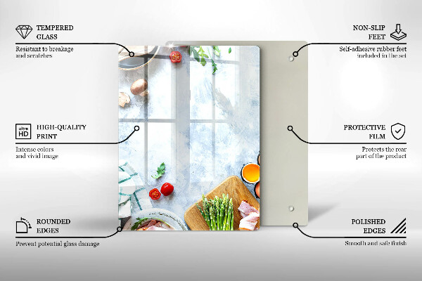 Induction hob protector Ingredients in the kitchen
