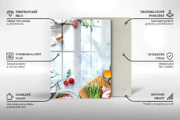Induction hob protector Ingredients in the kitchen