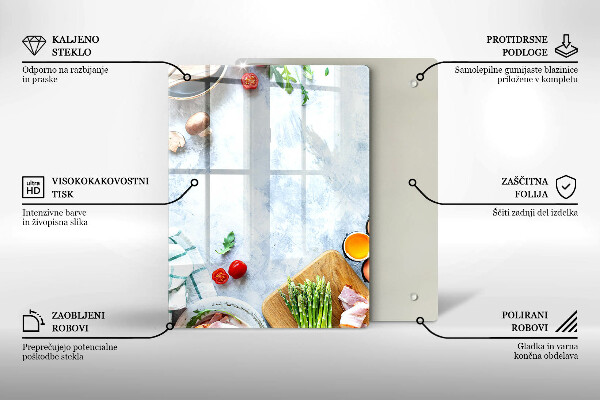 Induction hob protector Ingredients in the kitchen