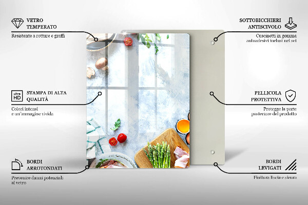Induction hob protector Ingredients in the kitchen