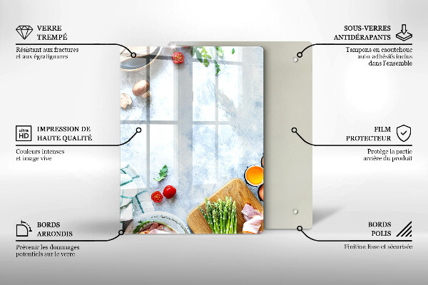Induction hob protector Ingredients in the kitchen