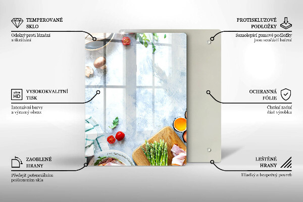 Induction hob protector Ingredients in the kitchen