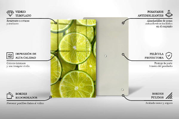 Work surface savers Lime slices