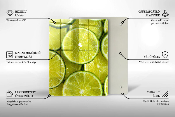 Work surface savers Lime slices