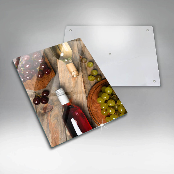 Work surface savers Bottles of wine and grapes
