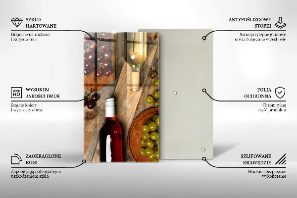 Work surface savers Bottles of wine and grapes