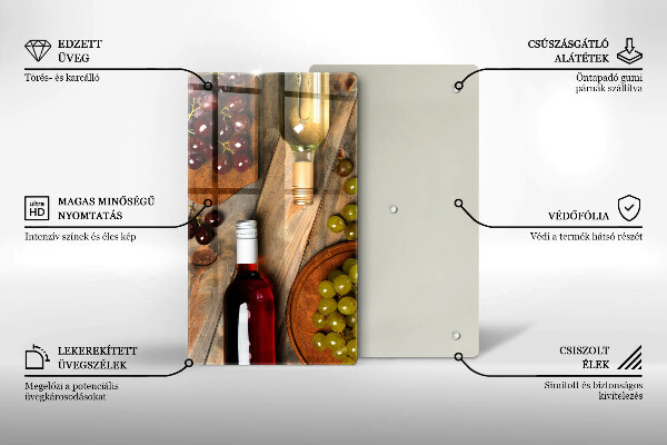 Work surface savers Bottles of wine and grapes