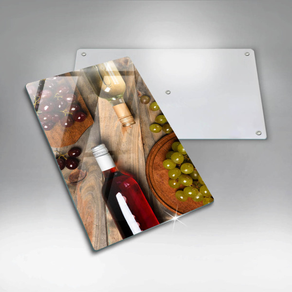 Work surface savers Bottles of wine and grapes