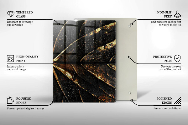 Work surface savers Golden leaf