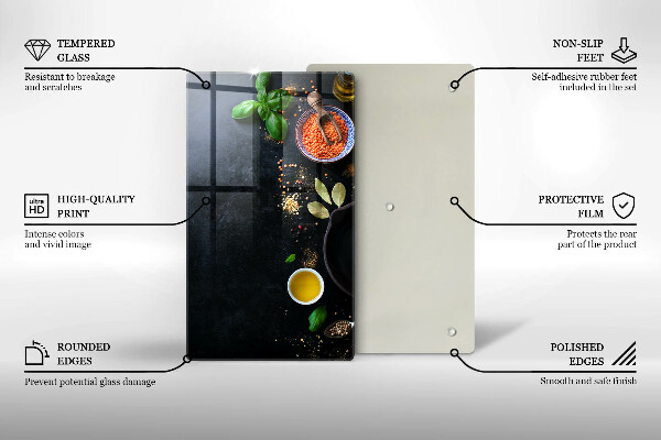 Work surface savers Spices with spices