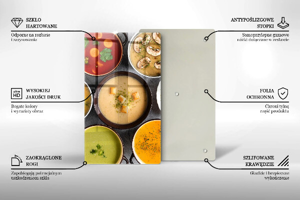 Work surface savers Colorful soups
