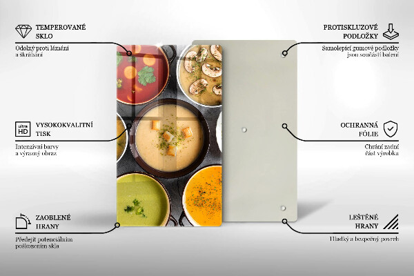 Work surface savers Colorful soups