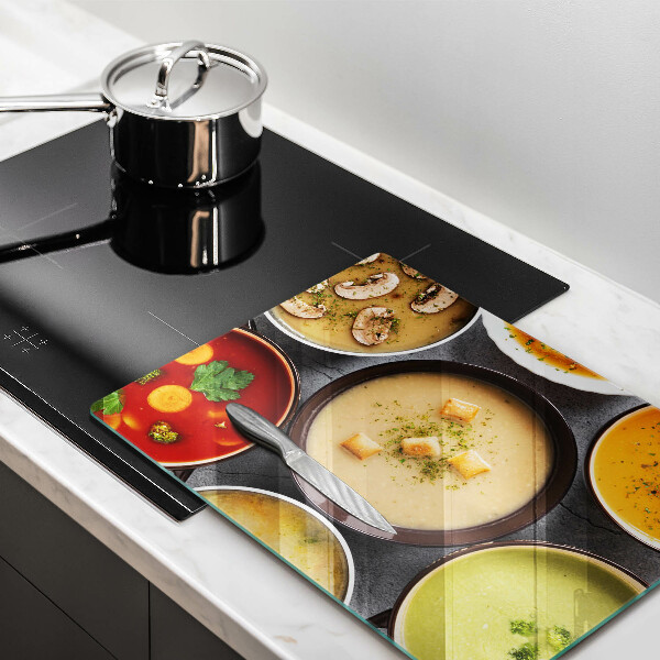 Work surface savers Colorful soups