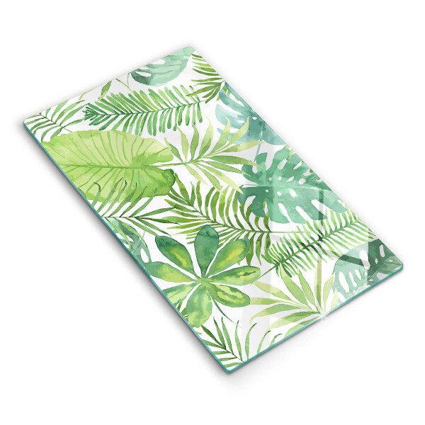 Induction hob protector Boho watercolors leaves