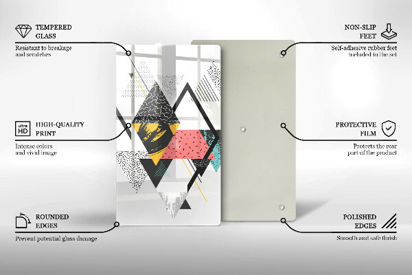Induction hob protector Abstraction of the triangle