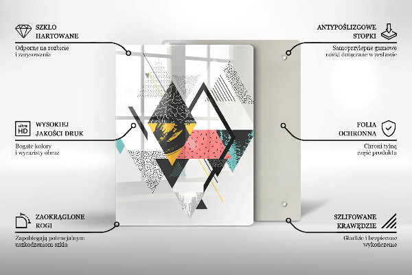 Induction hob protector Abstraction of the triangle