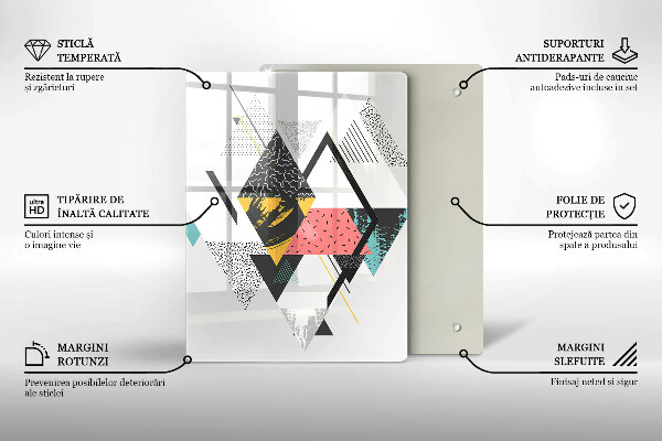 Induction hob protector Abstraction of the triangle