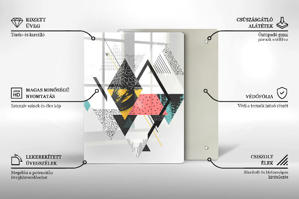 Induction hob protector Abstraction of the triangle