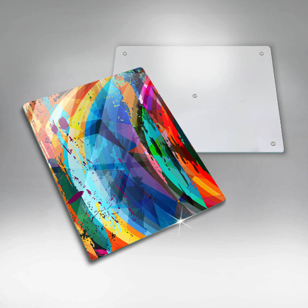 Induction hob protector Colorful paint stains