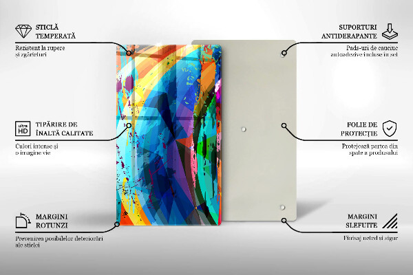 Induction hob protector Colorful paint stains