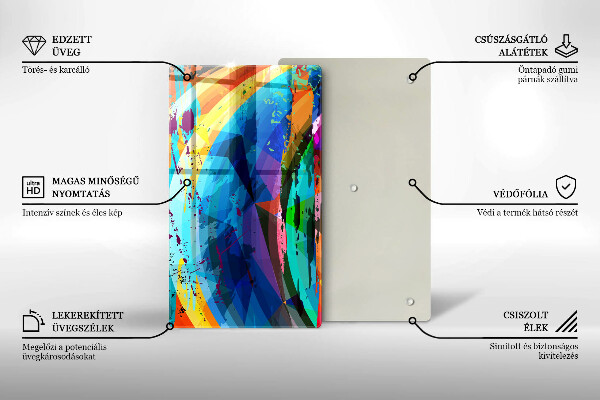Induction hob protector Colorful paint stains