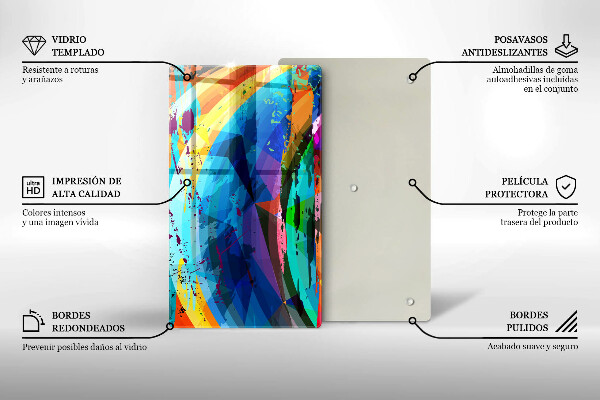 Induction hob protector Colorful paint stains