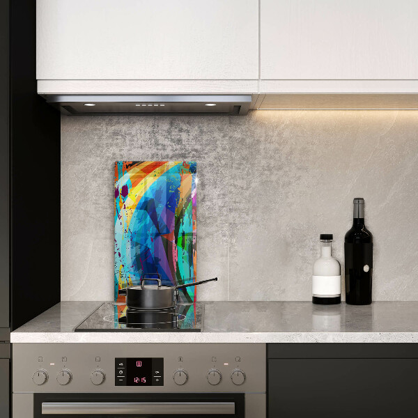 Induction hob protector Colorful paint stains