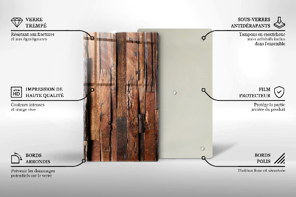Induction hob protector Decorative wood boards