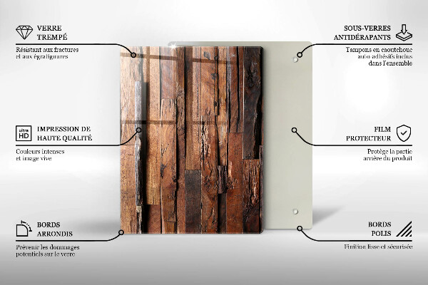 Induction hob protector Decorative wood boards