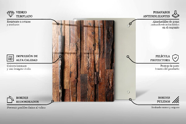 Induction hob protector Decorative wood boards