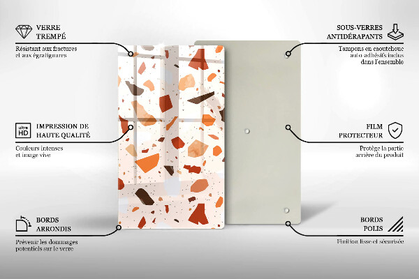 Induction hob protector Decorative stone stone