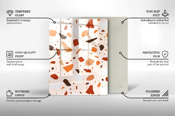 Induction hob protector Decorative stone stone