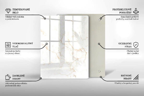 Induction hob protector Elegant stone marble