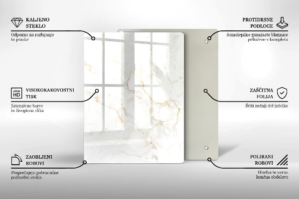 Induction hob protector Elegant stone marble