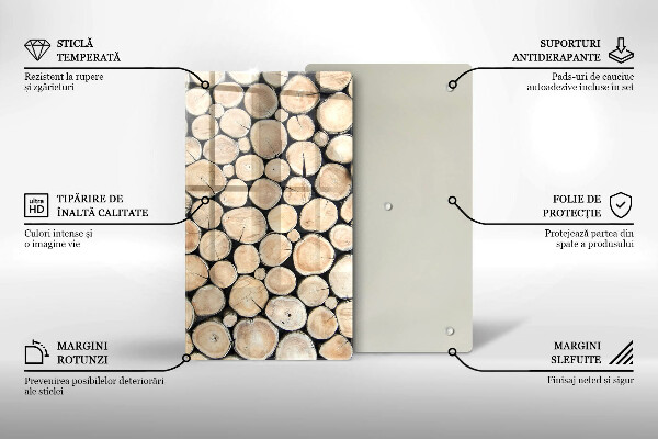 Induction hob protector Wood trunks of the tree