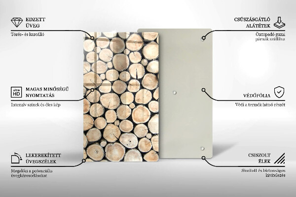 Induction hob protector Wood trunks of the tree