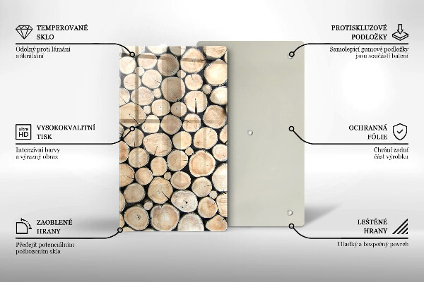 Induction hob protector Wood trunks of the tree