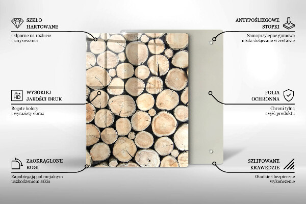 Induction hob protector Wood trunks of the tree