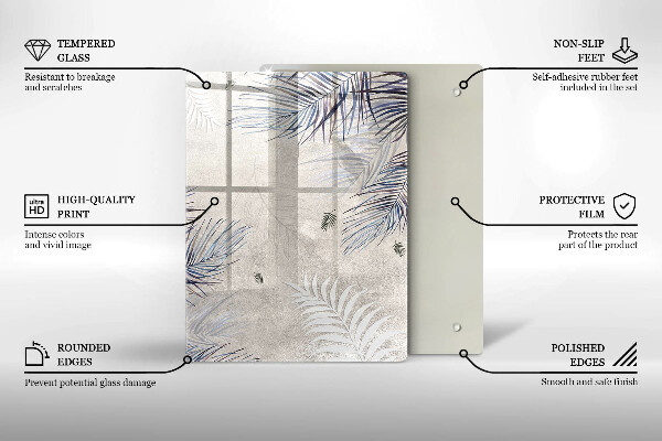 Worktop cover Subtle leaves