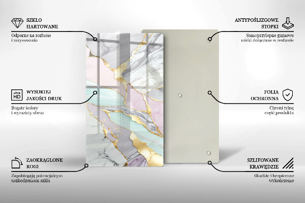Worktop cover Pastel marble