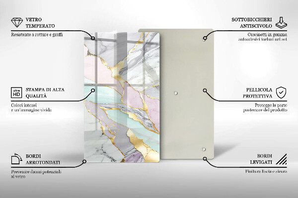Worktop cover Pastel marble