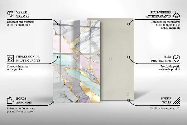 Worktop cover Pastel marble