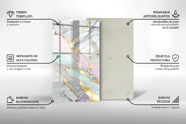 Worktop cover Pastel marble