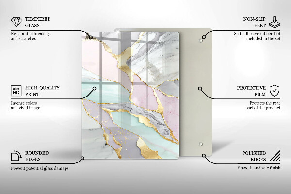 Worktop cover Pastel marble