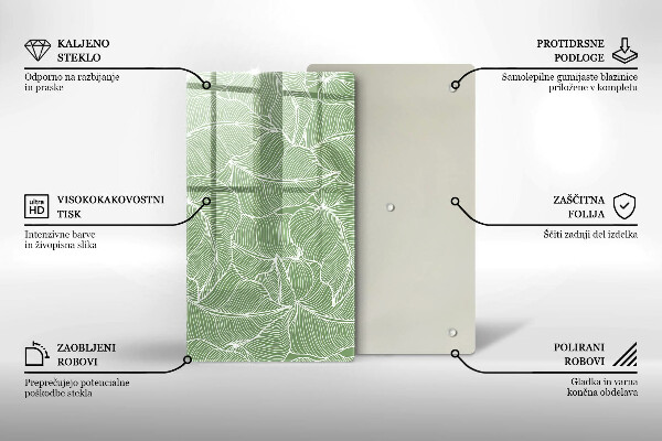 Worktop cover Linear leaves