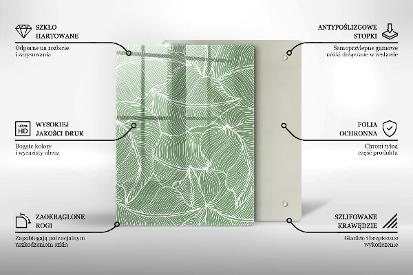 Worktop cover Linear leaves