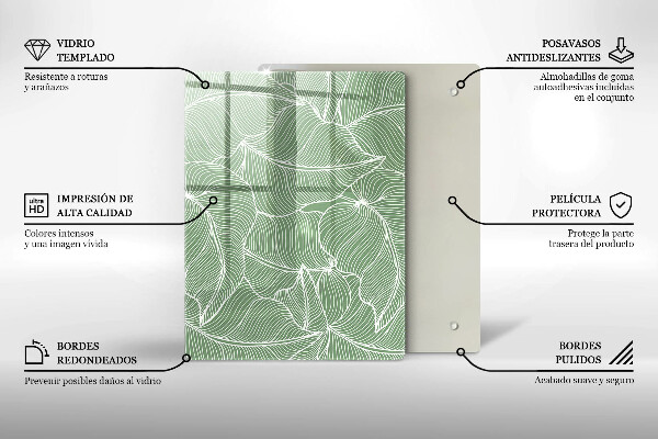 Worktop cover Linear leaves