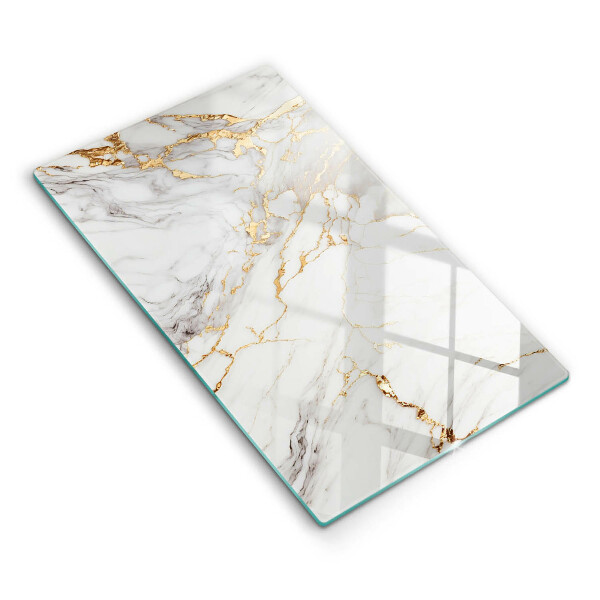 Worktop cover Light marble with gold