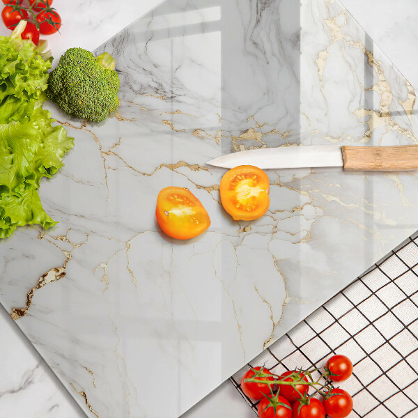 Worktop cover Light marble with gold
