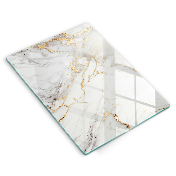 Worktop cover Light marble with gold